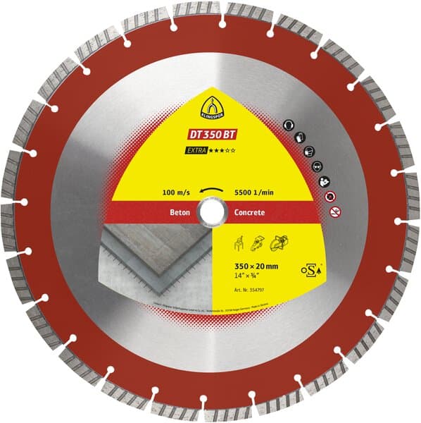 Klingspor DT350 BT 354797 350 x 20mm diamond cutting blade