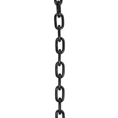 Black welded link chain — representative range photograph