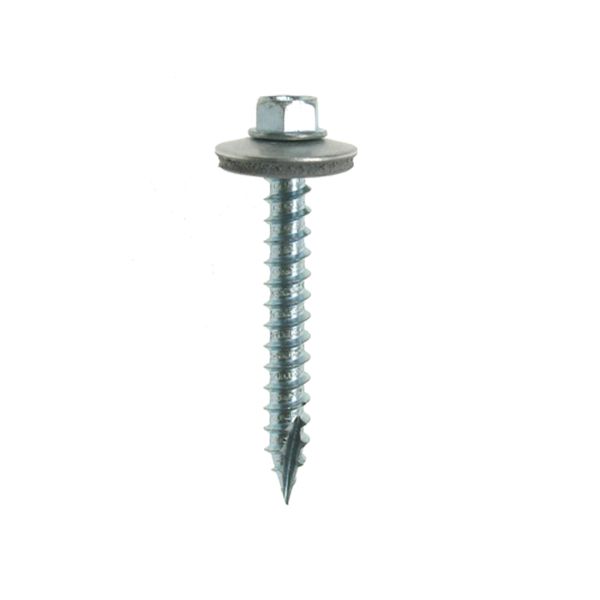 Metalfix Gash Point Self-Drilling Screws 16mm Washer BZP - 6.3 x 32mm