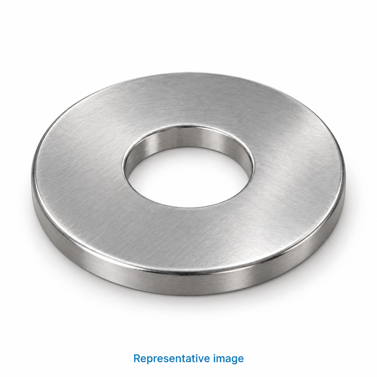 Representative circular flat metal washer with round central hole; size and specification vary — see product details