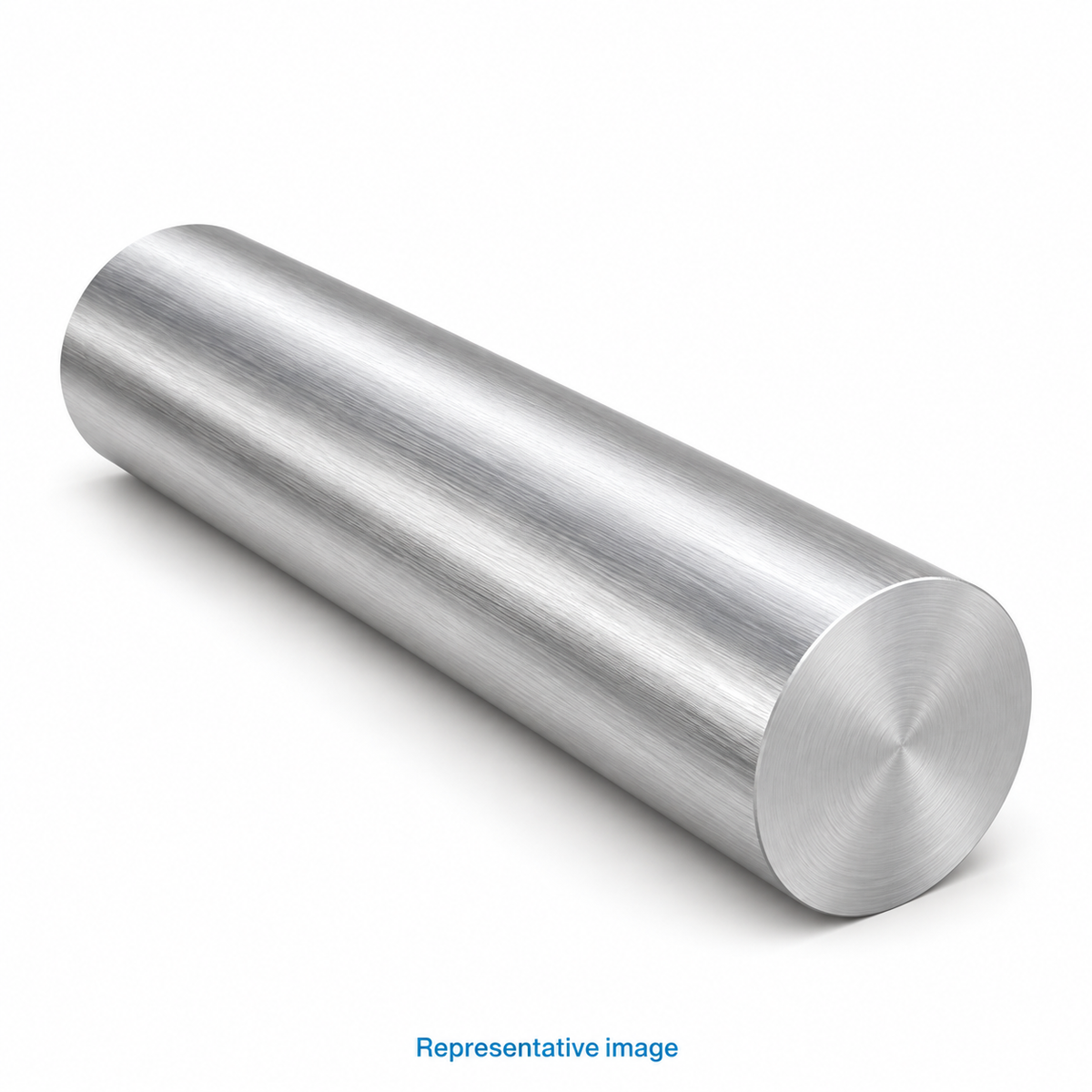 Representative solid cylindrical round bar, solid circular end; size and specification vary — see product details