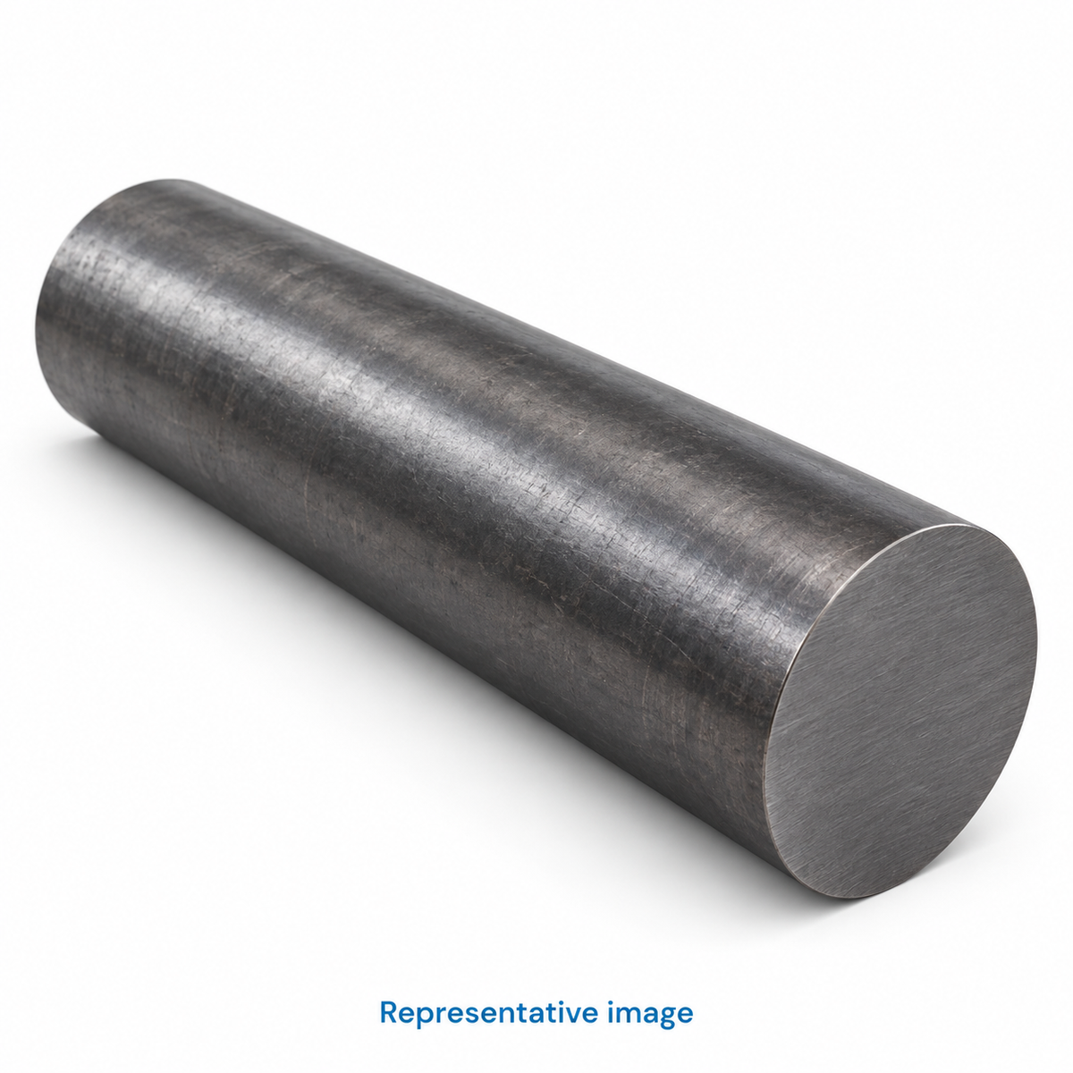 Representative solid cylindrical round bar, solid circular end; size and specification vary — see product details