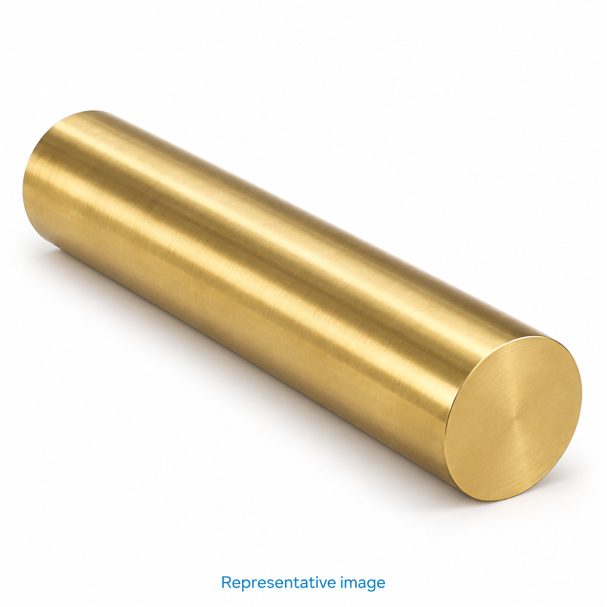 Representative solid cylindrical round bar, solid circular end; size and specification vary — see product details