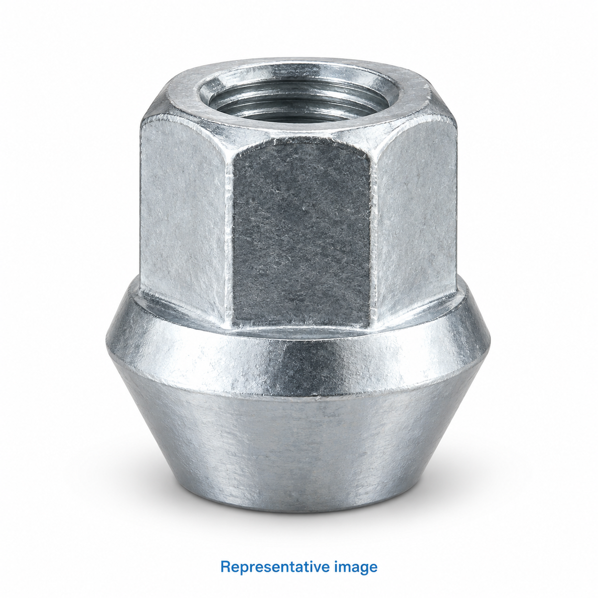 Representative shear nut with hexagonal upper drive section above a smooth conical lower base; size and specification vary — see product details
