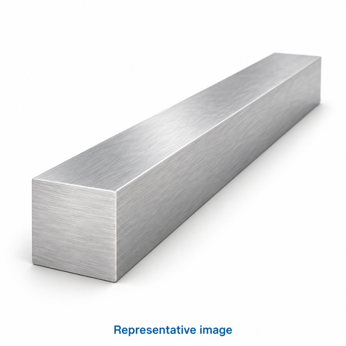 Representative solid square bar, solid square exposed end; size and specification vary — see product details