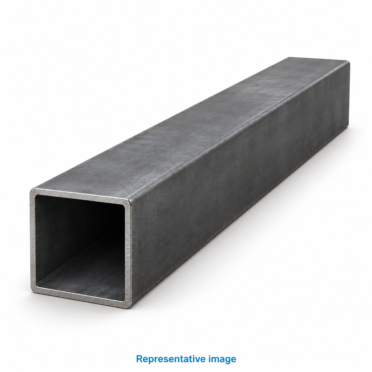 Representative square hollow tube with visible open square end; size and specification vary — see product details