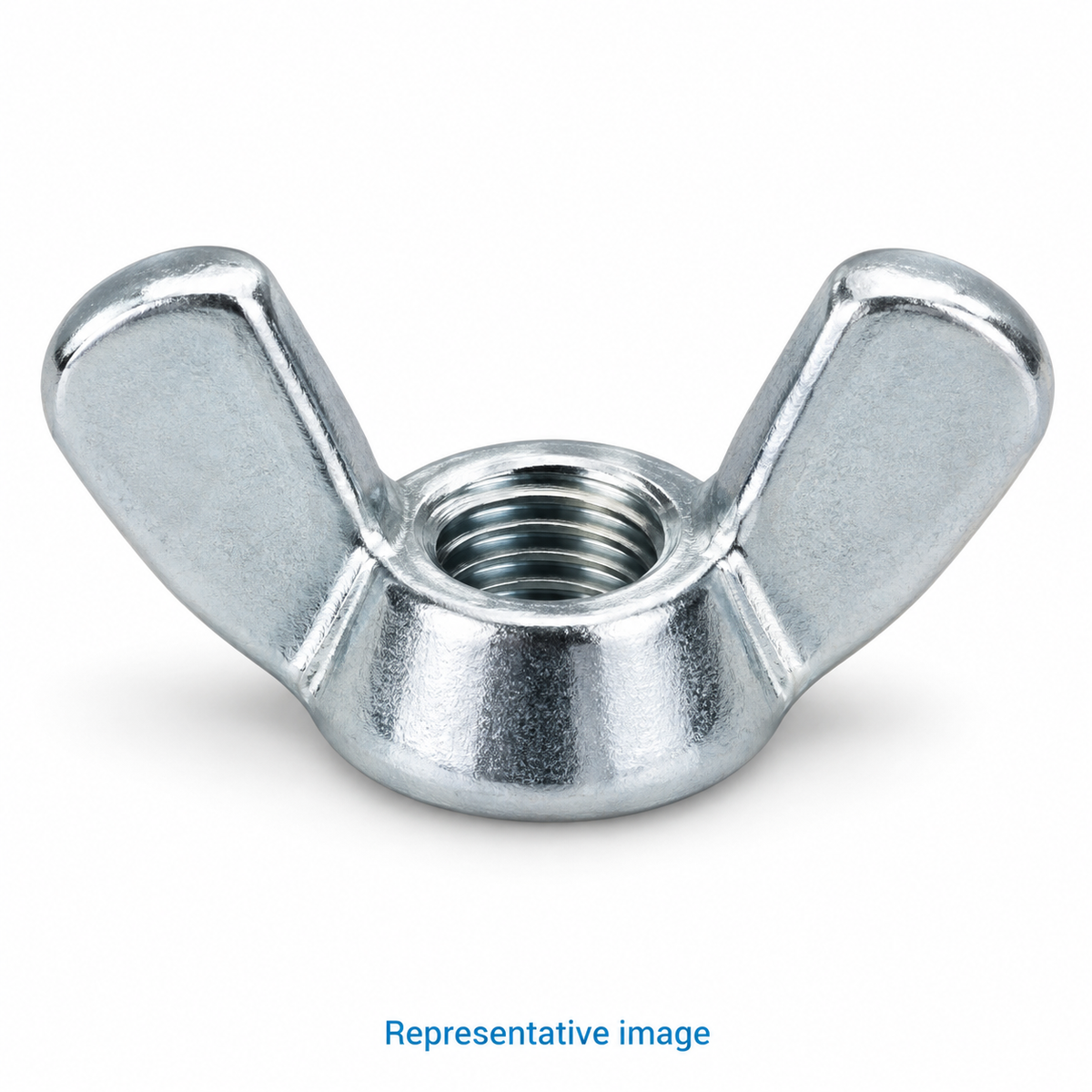Representative wing nut with two symmetric rounded wings; size and specification vary — see product details