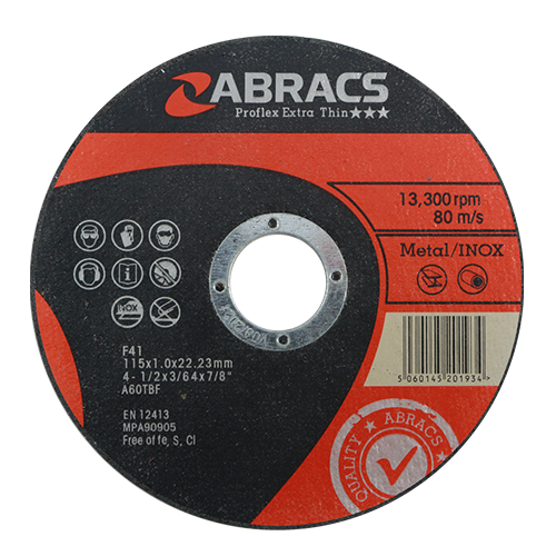PROFLEX EXTRA THIN 115x1.0x22mm INOX — official Abracs product photograph