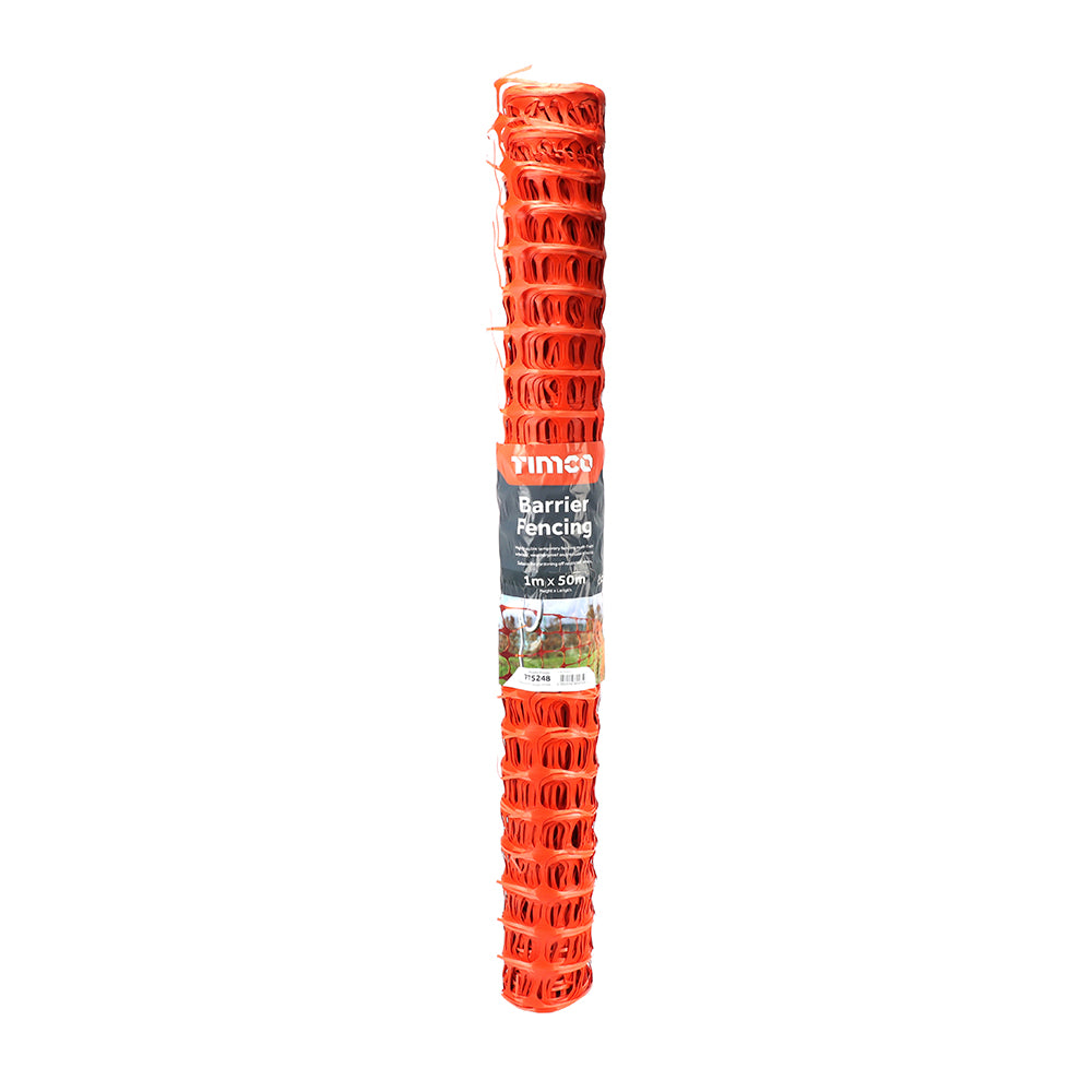 Timco Barrier Fencing - Orange 1m x 50m — official TIMCO product photograph