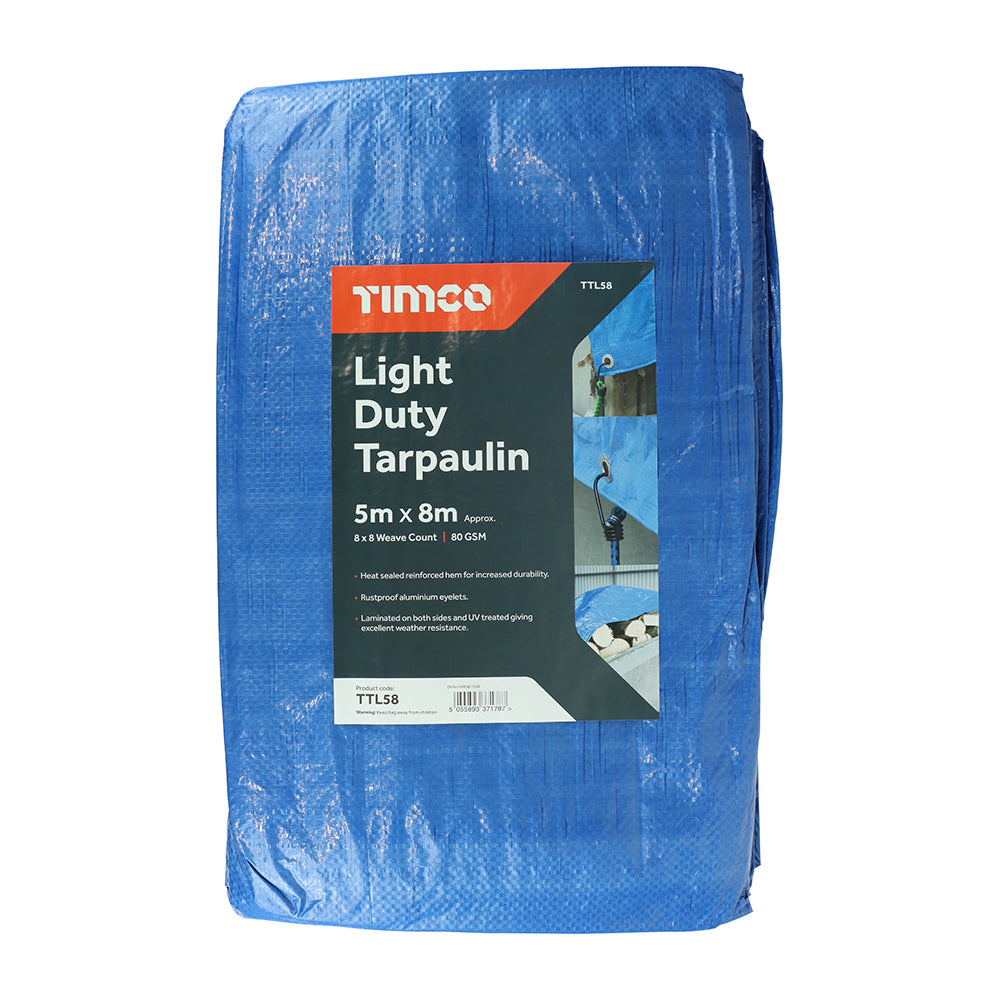 Timco Tarpaulin - Light Duty 5m x 8m — official TIMCO product photograph