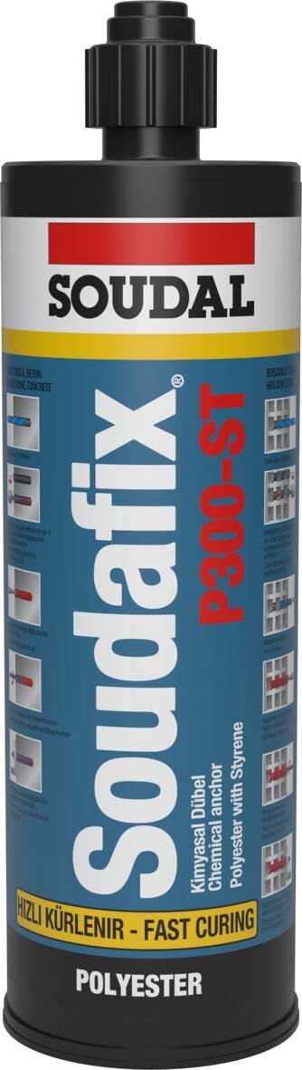 SOUDAL P300-ST RESIN ANCHOR WITH STYRENE 410MLS DARK GREY 124956
