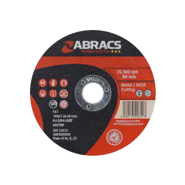 PROFLEX EXTRA THIN 125mm x 1.0mm INOX — representative range photograph; size and quantity as listed