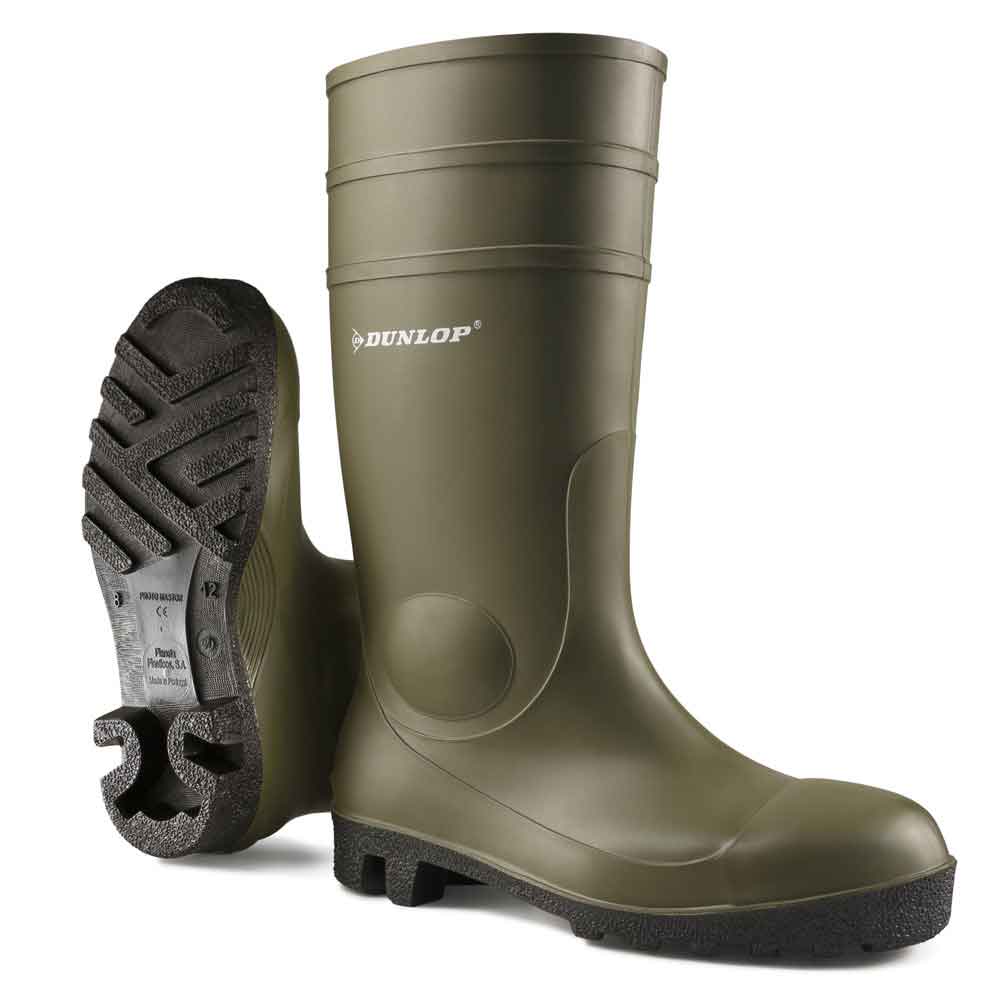 Dunlop 142VP green full safety wellingtons