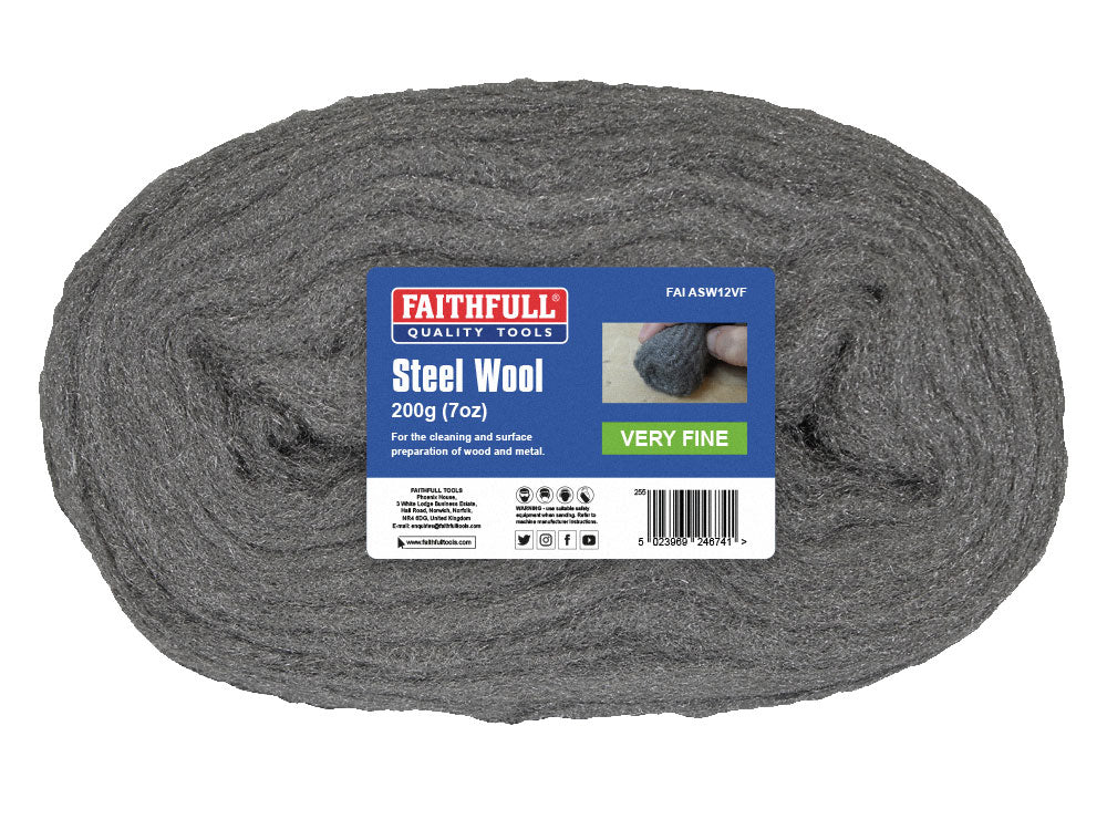 FAI/FULL STEEL WOOL (200G) VERY FINE FAIASW12VF — official Faithfull product photograph