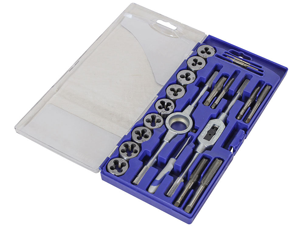 FAI/FULL TAP AND DIE SET MET CARBON STEEL 21PC FAITAPDSET21 — official Faithfull product photograph