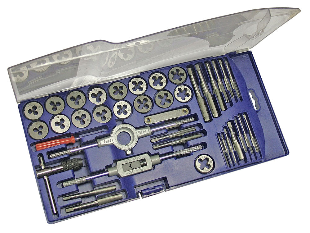 FAI/FULL TAP AND DIE SET MET CARBON STEEL 39PC FAITAPDSET39 — official Faithfull product photograph