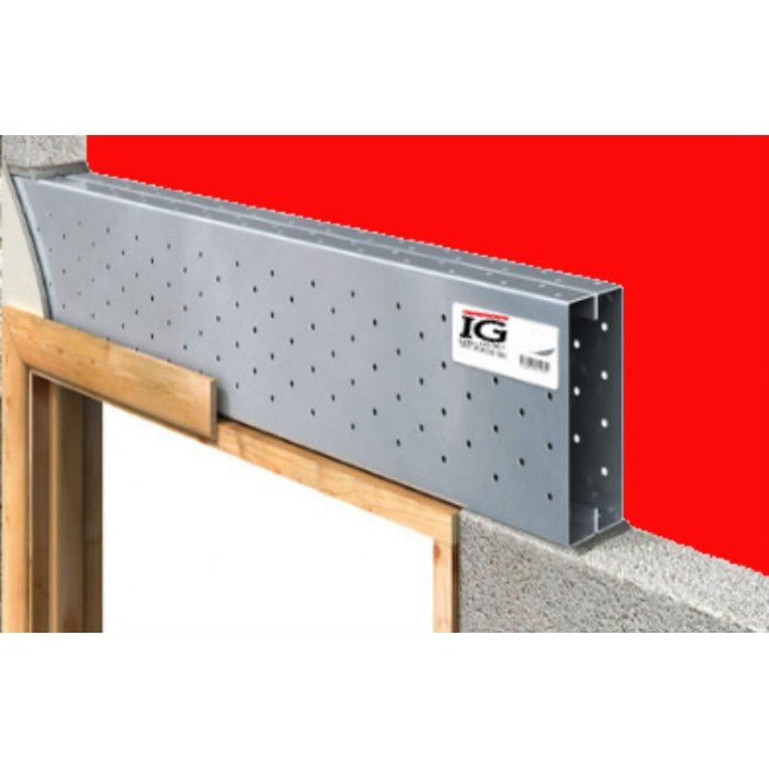 IG HD BOX 100 heavy-duty box lintel – manufacturer range illustration; length varies by selected product.
