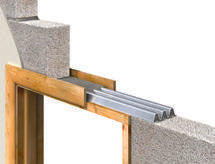 IG INT/K-100 steel lintel – representative range installation illustration; dimensions vary by selected product.