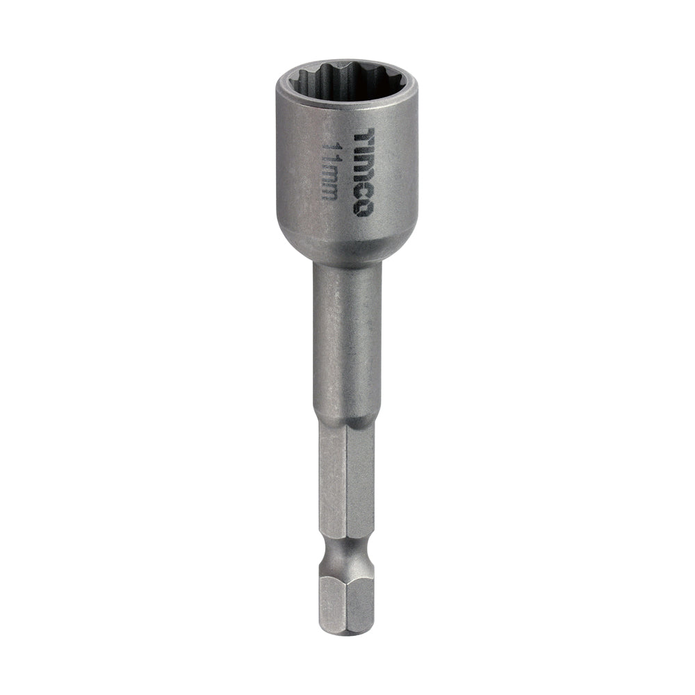 Timco Magnetic Socket Driver Bit Bi-Hex 11 x 65 11BHSDB