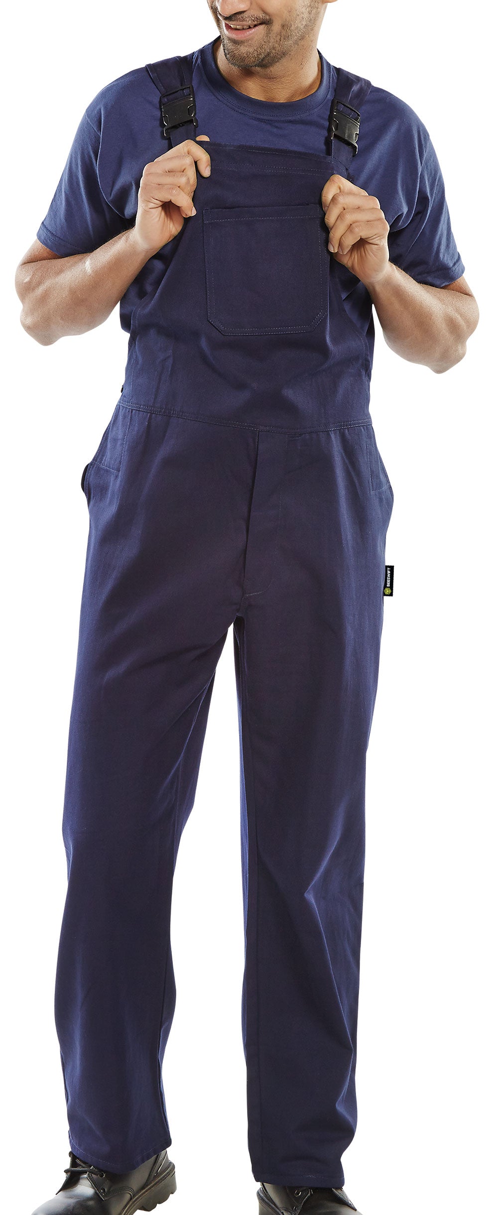 Cotton Drill Bib & Brace Overalls Navy Size 42 CDBBN42