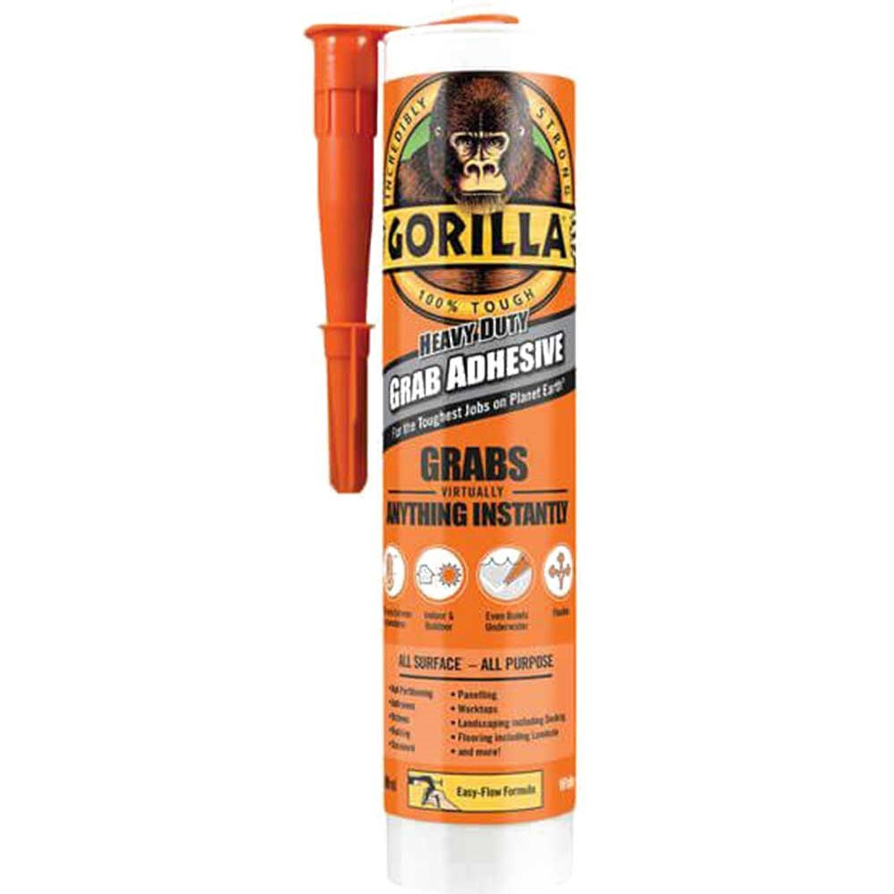 Gorilla Heavy Duty Grab Adhesive White 290ml GRGASAPGA