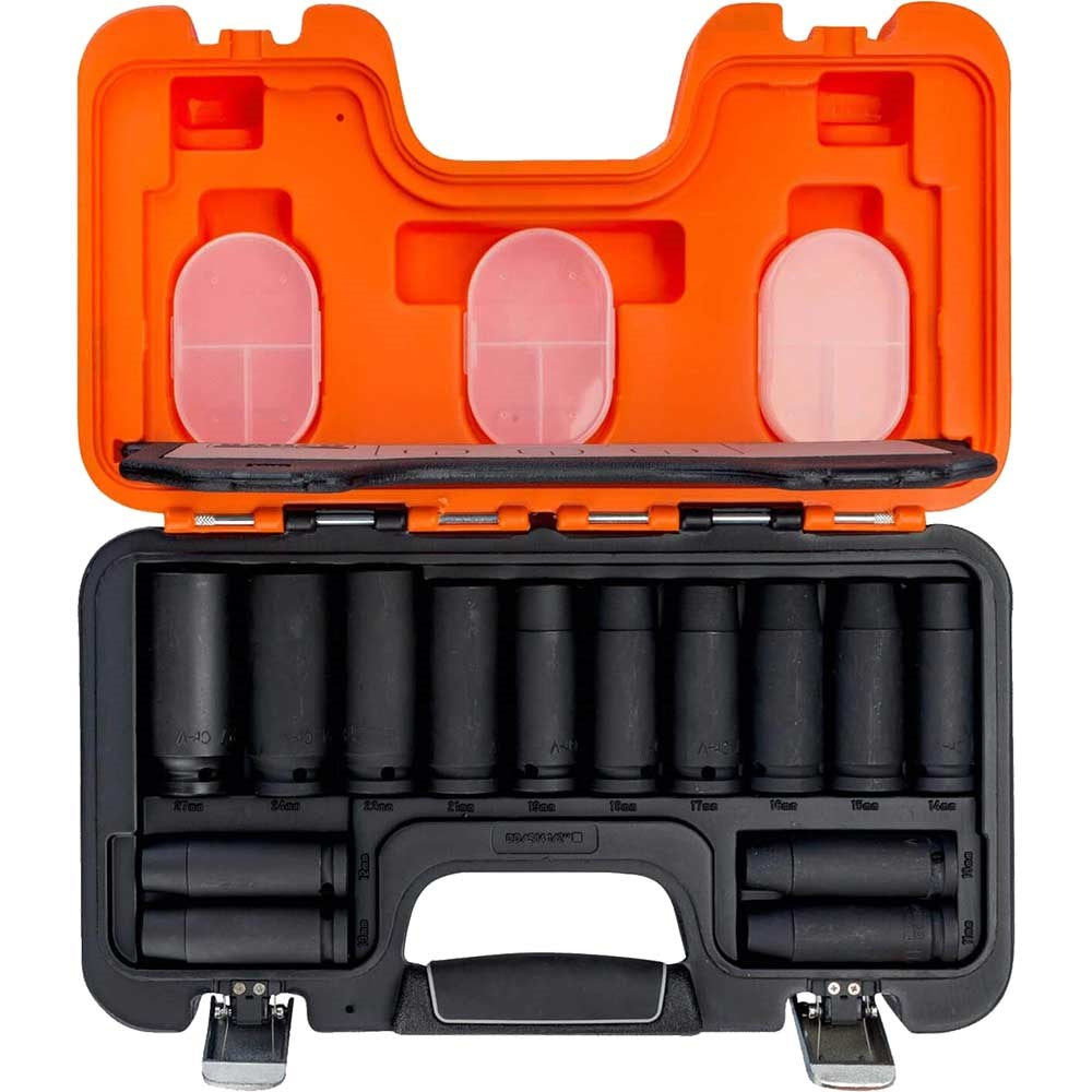 BAHCO DEEP IMPACT SOCKET SET 1/2" BAHDDS14