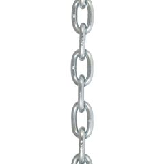 Bright zinc plated welded link chain — representative range photograph