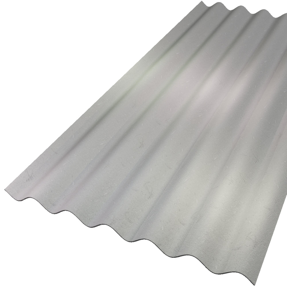 FarmTec natural grey corrugated fibre cement roofing sheet; representative length