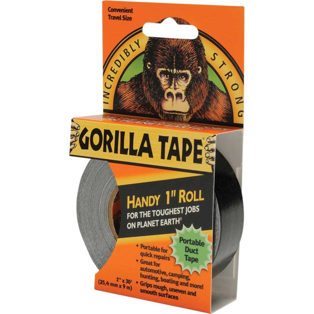 Gorilla Tape Handy Roll 25mm x 9m Black GRGTHR