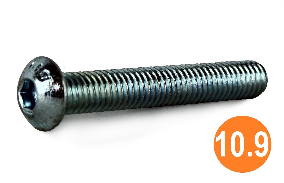 Bright zinc plated 10.9 socket button head screw ISO 7380 - representative range image