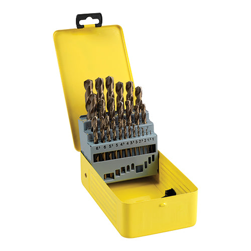 Ground Jobber Drills Set - Cobalt M35 — official supplier photograph; dimensions and pack contents as listed.