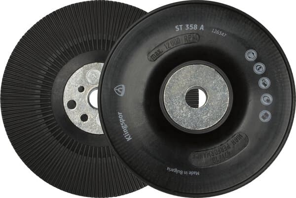 Klingspor ST 358 A ribbed backing pad - representative manufacturer range image; size and grit vary