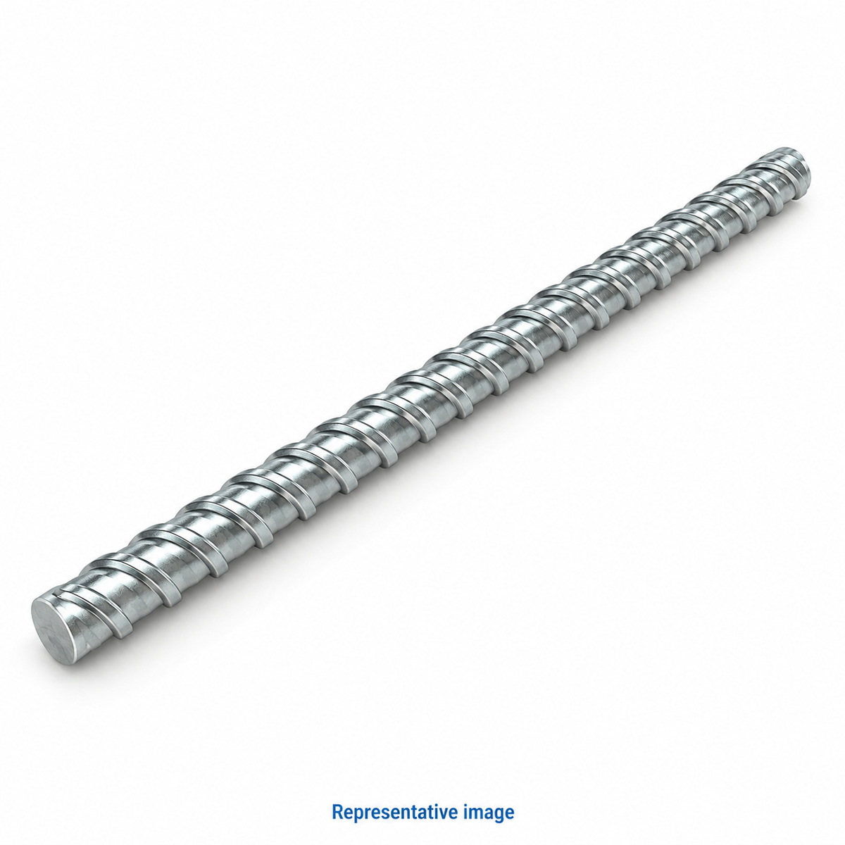 Representative long stainless steel helical crack stitching rod, continuous spiral ribs; size and specification vary — see product details