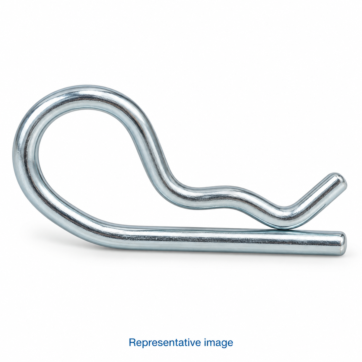Representative bent spring wire R-shaped retaining clip; size and specification vary — see product details