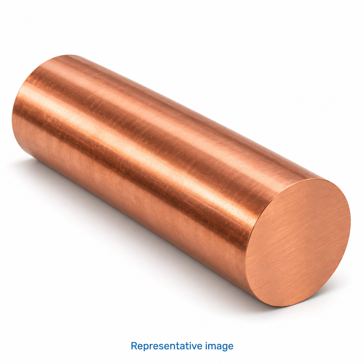 Representative solid cylindrical round bar, solid circular end; size and specification vary — see product details