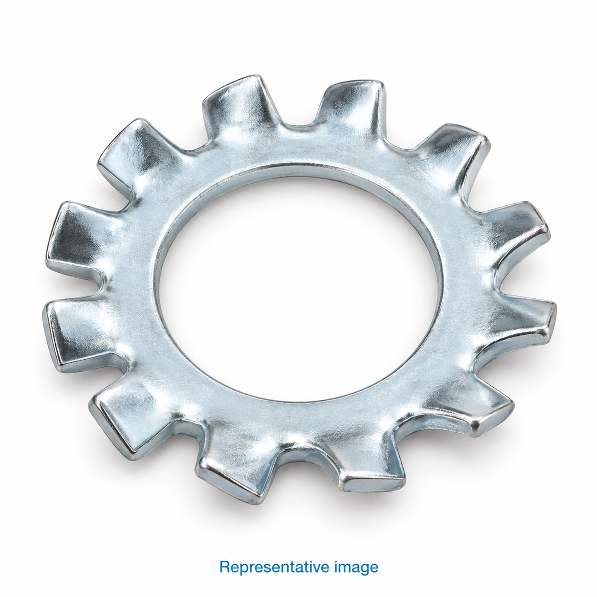 Representative circular external tooth lock washer; size and specification vary — see product details
