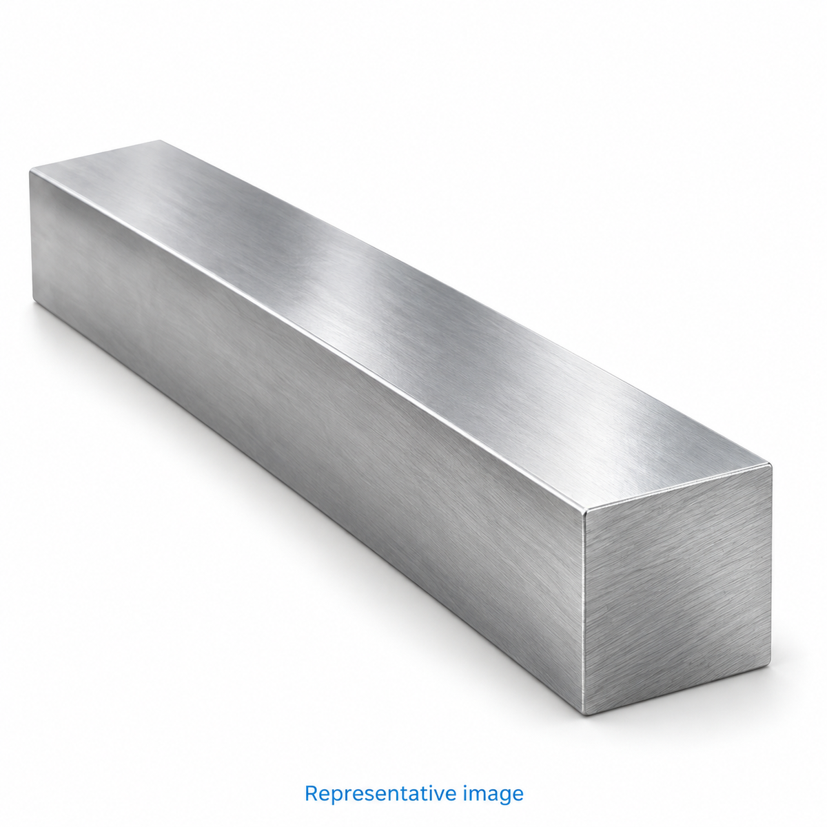 Representative solid square bar, solid square exposed end; size and specification vary — see product details