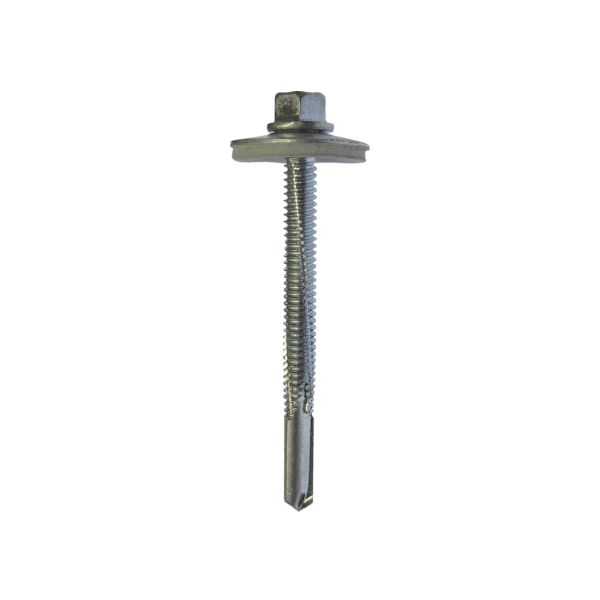 Metalfix Self-Drilling Screws Heavy Section DIN 7504K 19mm Washer BZP - 5.5 x 40mm — supplier image; see listing for size and pack quantity