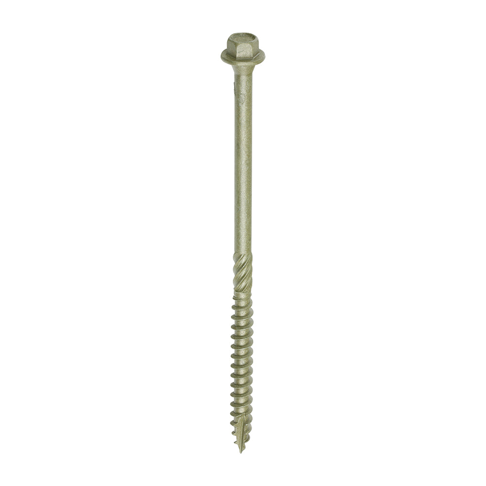 Timber Frame Construction & Landscaping Screws - Hex - Exterior - Green Organic — supplier image; see listing for size and pack quantity