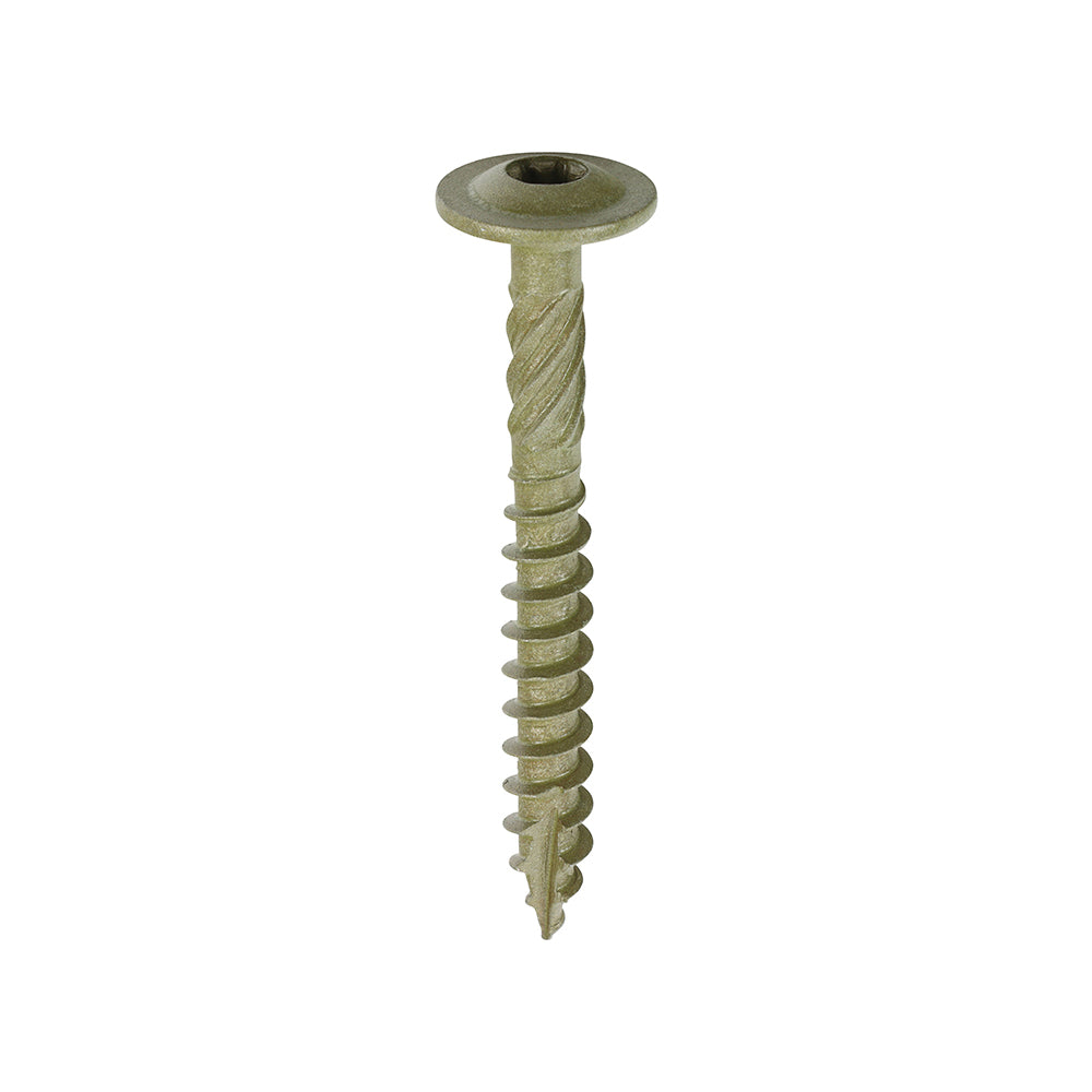 Timber Frame Construction & Landscaping Screws - Wafer - Exterior - Green Organic — supplier image; see listing for size and pack quantity