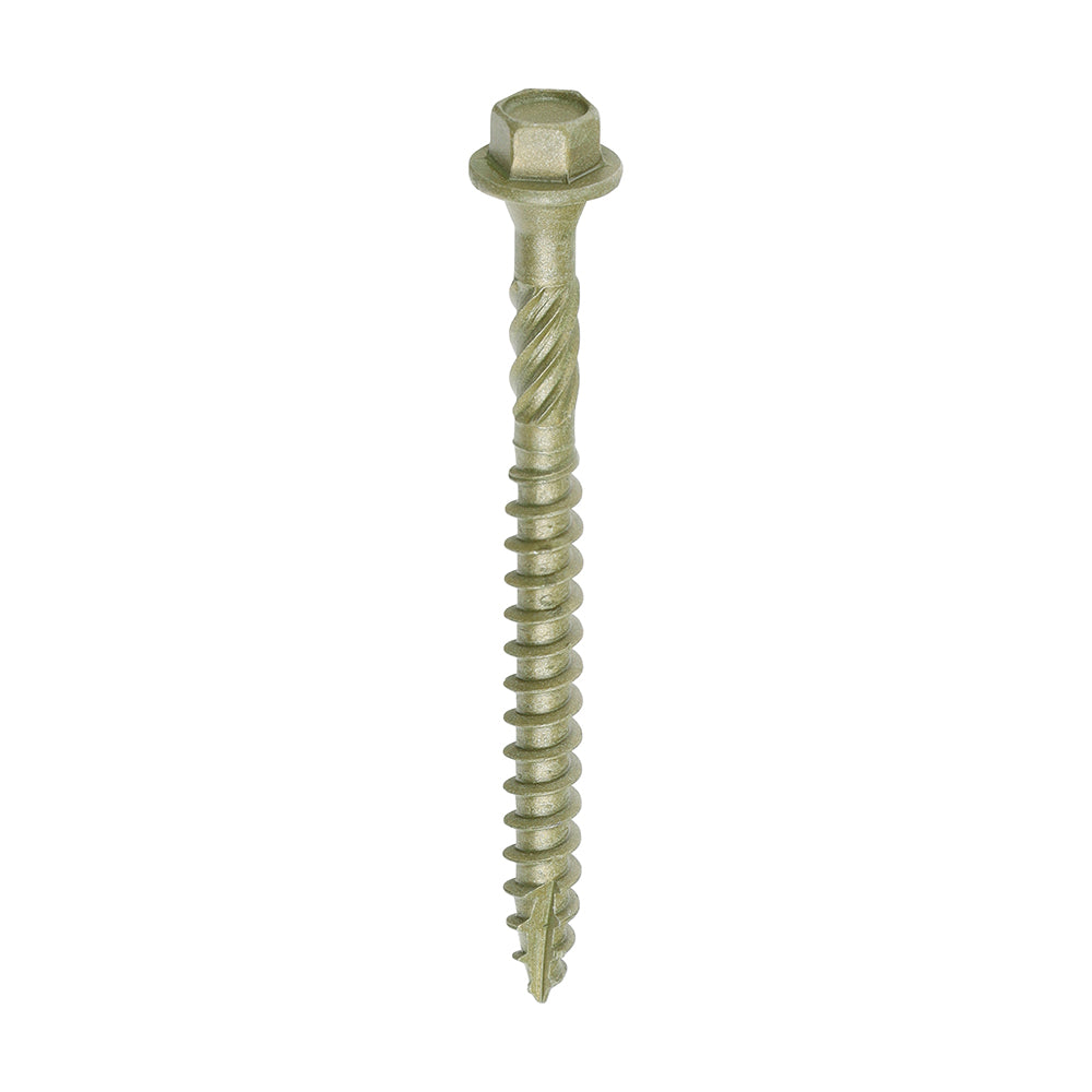 Timber Frame Construction & Landscaping Screws - Hex - Exterior - Green Organic — supplier image; see listing for size and pack quantity