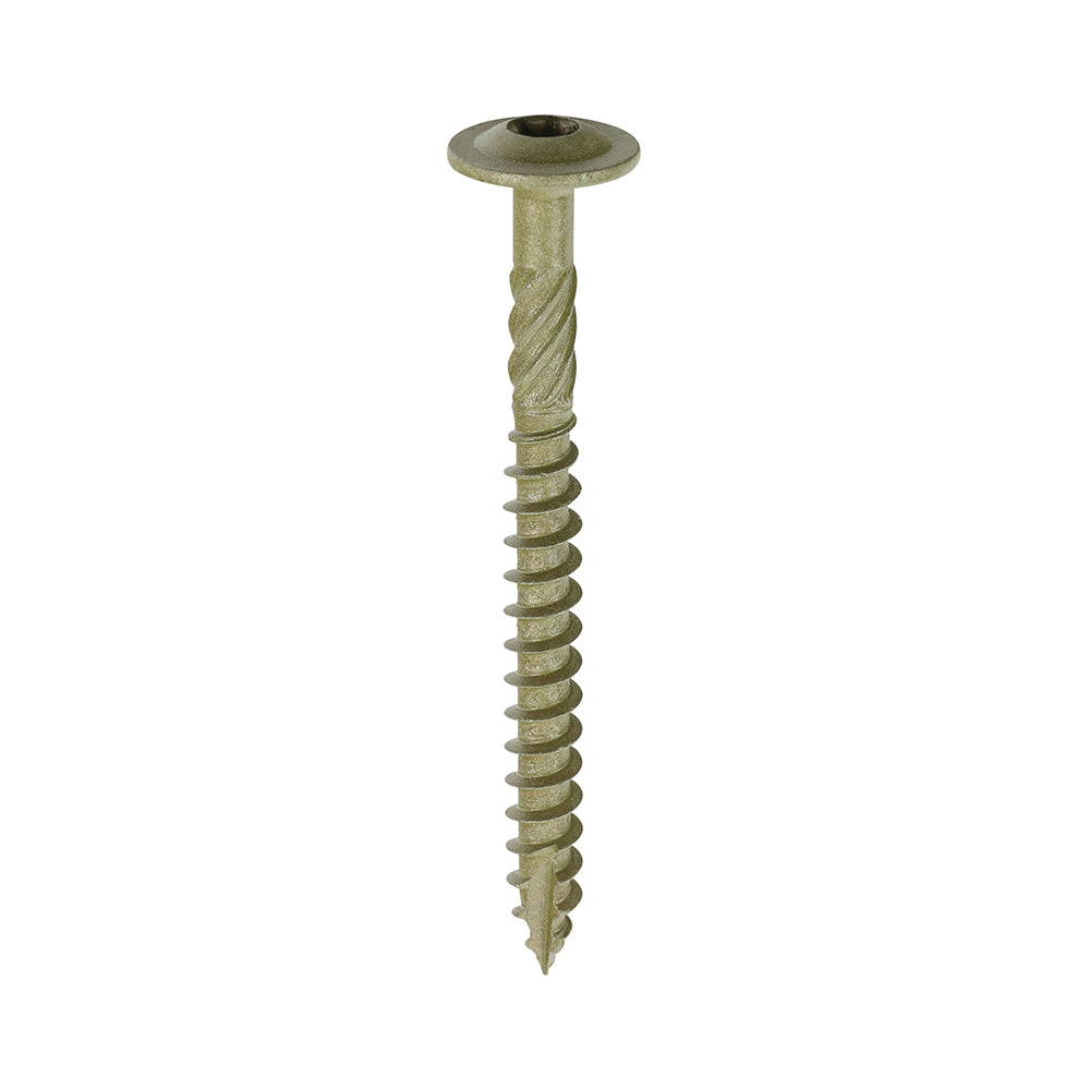 Timber Frame Construction & Landscaping Screws - Wafer - Exterior - Green Organic — supplier image; see listing for size and pack quantity