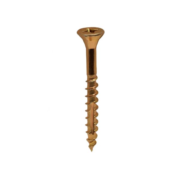 Ulti-Mate Woodscrews PoziSquare Double Csk ZYP CE -  4.0 x 25mm — supplier image; see listing for size and pack quantity