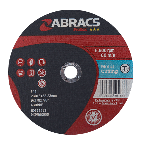 PROFLEX 230mm x 3mm x 22mm FLAT METAL — official Abracs product photograph