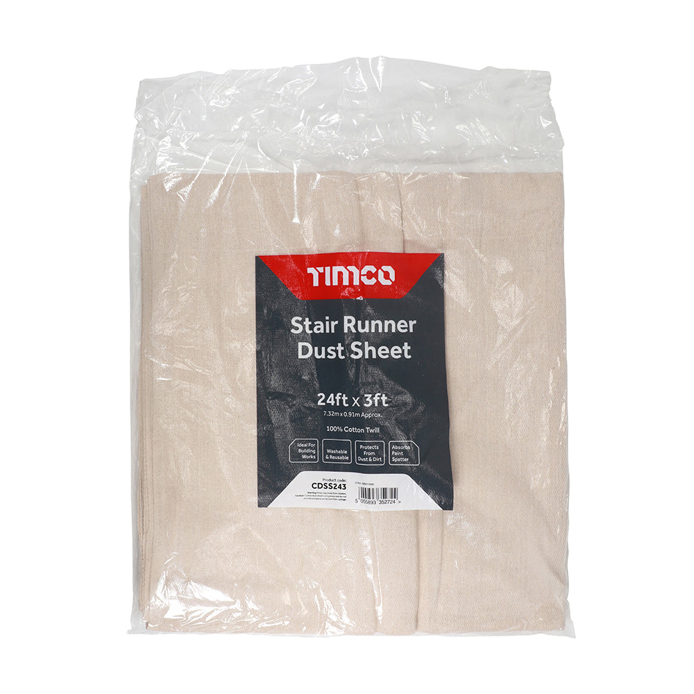 Timco Stair Runner Dust Sheet 24 x 3 — official TIMCO product photograph
