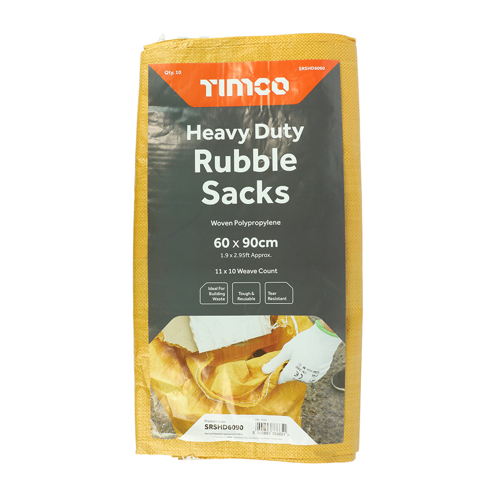 Timco Heavy Duty Rubble Sack 900 x 600 Pack 10 — official TIMCO product photograph