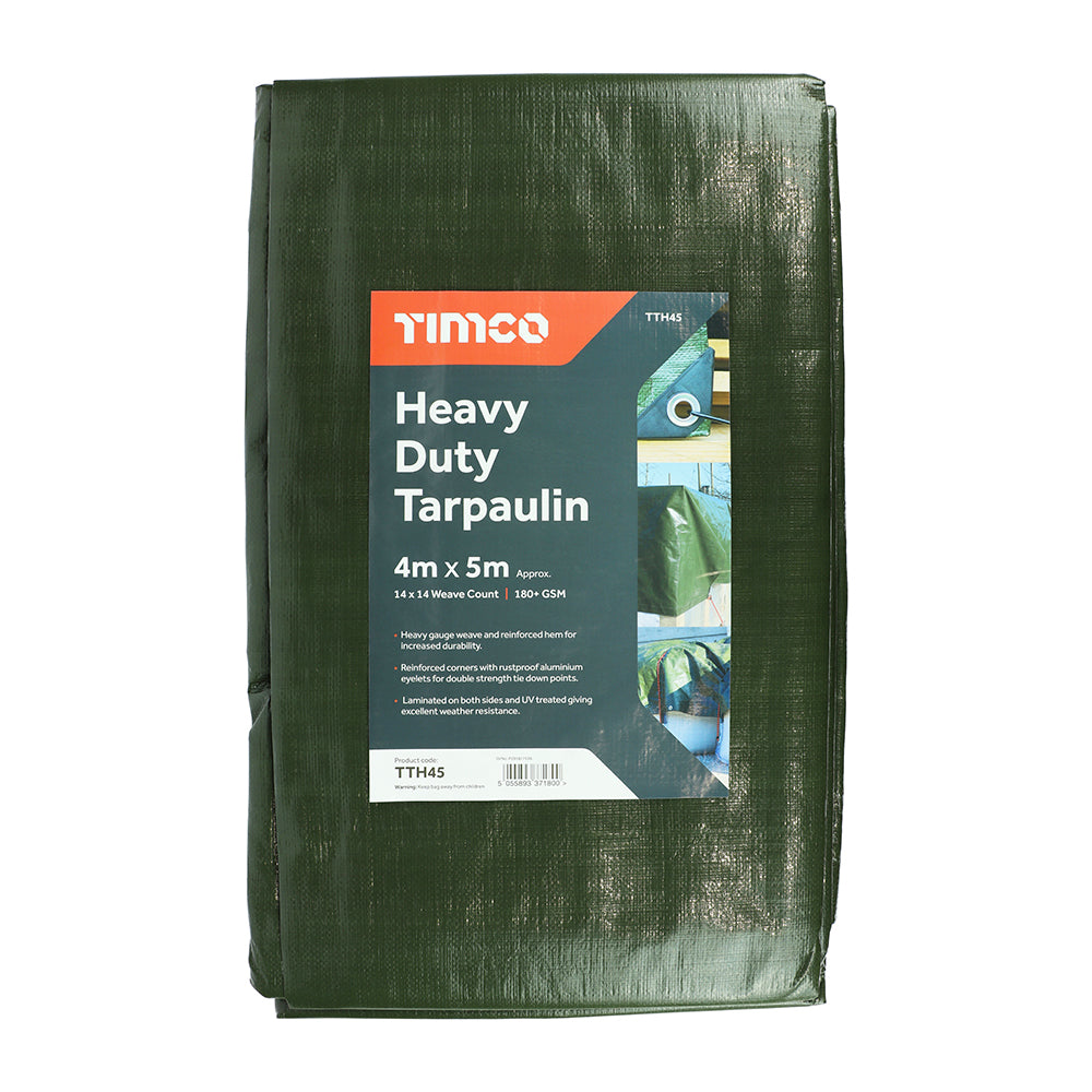 Timco Tarpaulin - Heavy Duty 4m x 5m — official TIMCO product photograph