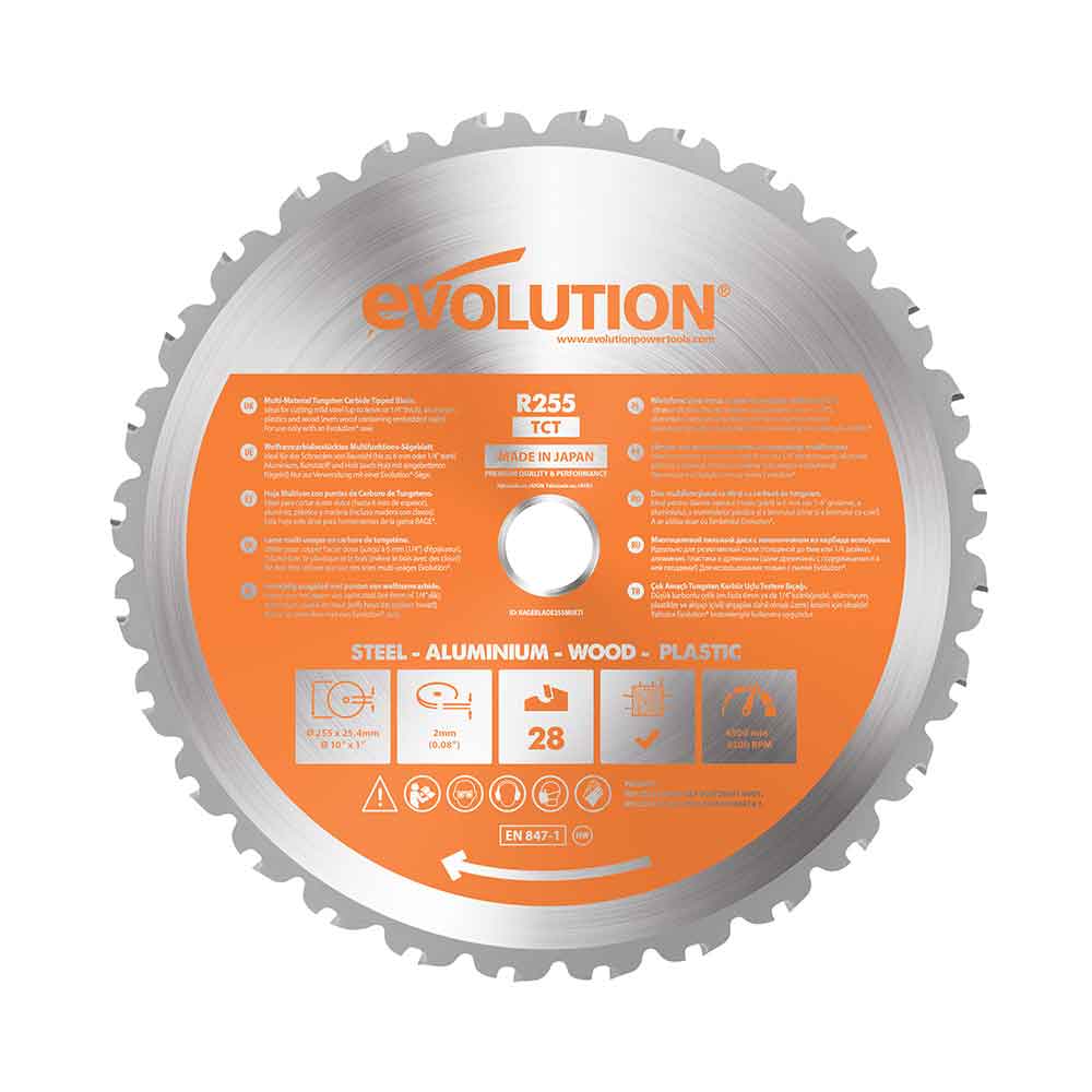 EVLR255T28CS Multi-Material Saw Blade 255 x 25.4mm x 28T
