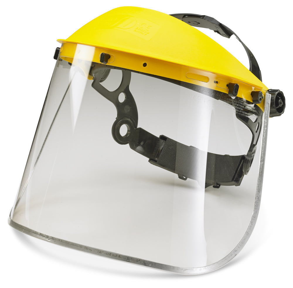 HEAD POLYCARBONATE VISOR ONLY 8" BBMEFV8 HEAD SET SOLD SEPARATELY — visor only; pictured headgear not included
